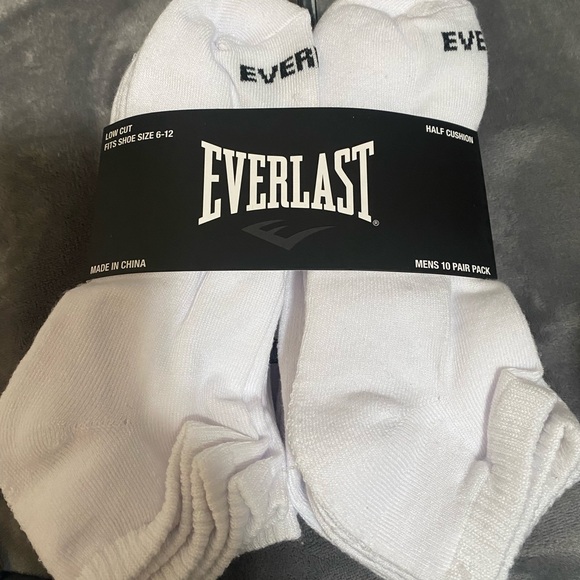 Everlast Athletic White Socks 10 Pack - Picture 2 of 3